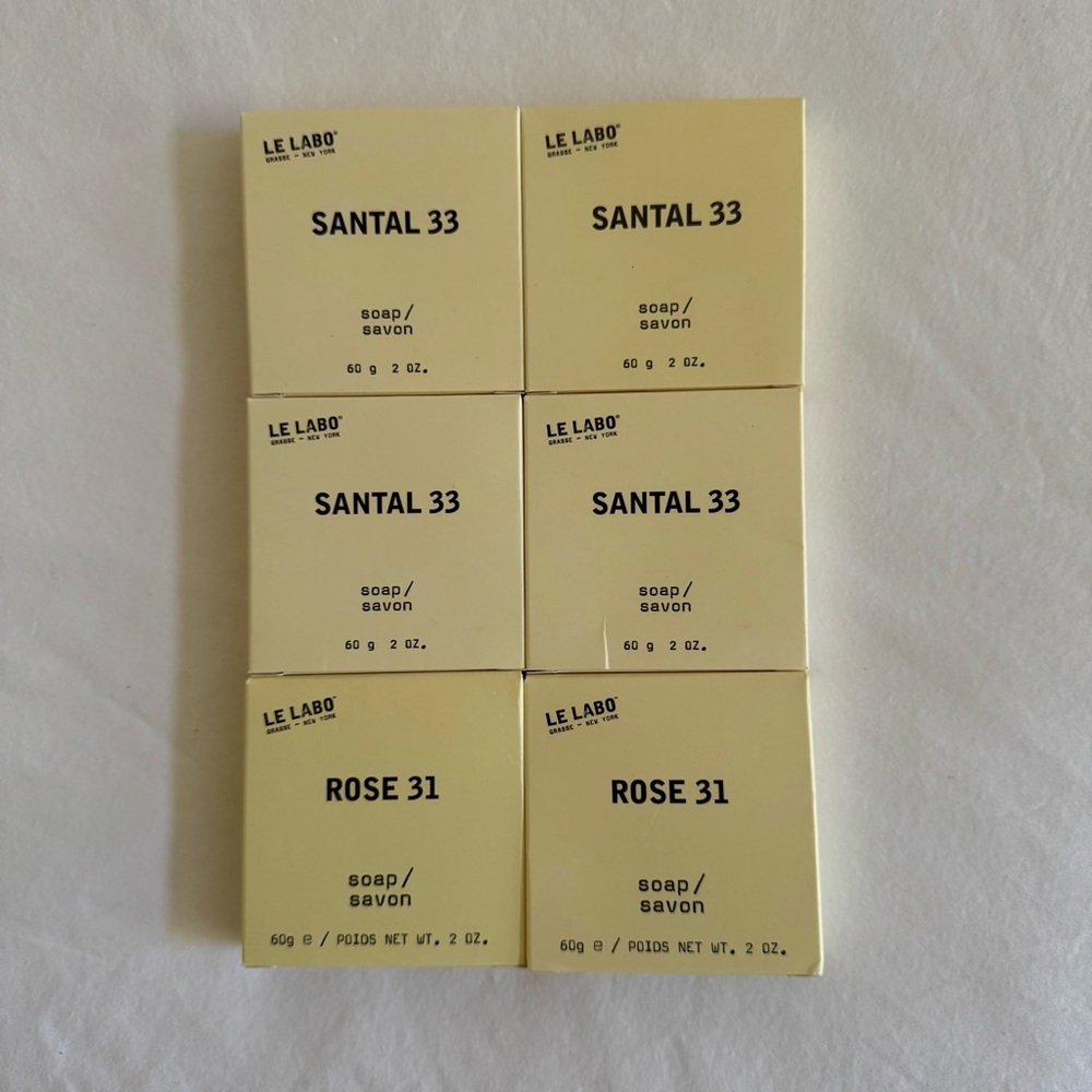 Le Labo - Santal 33 and Rose 31 Bar Soap 60g Set of 6